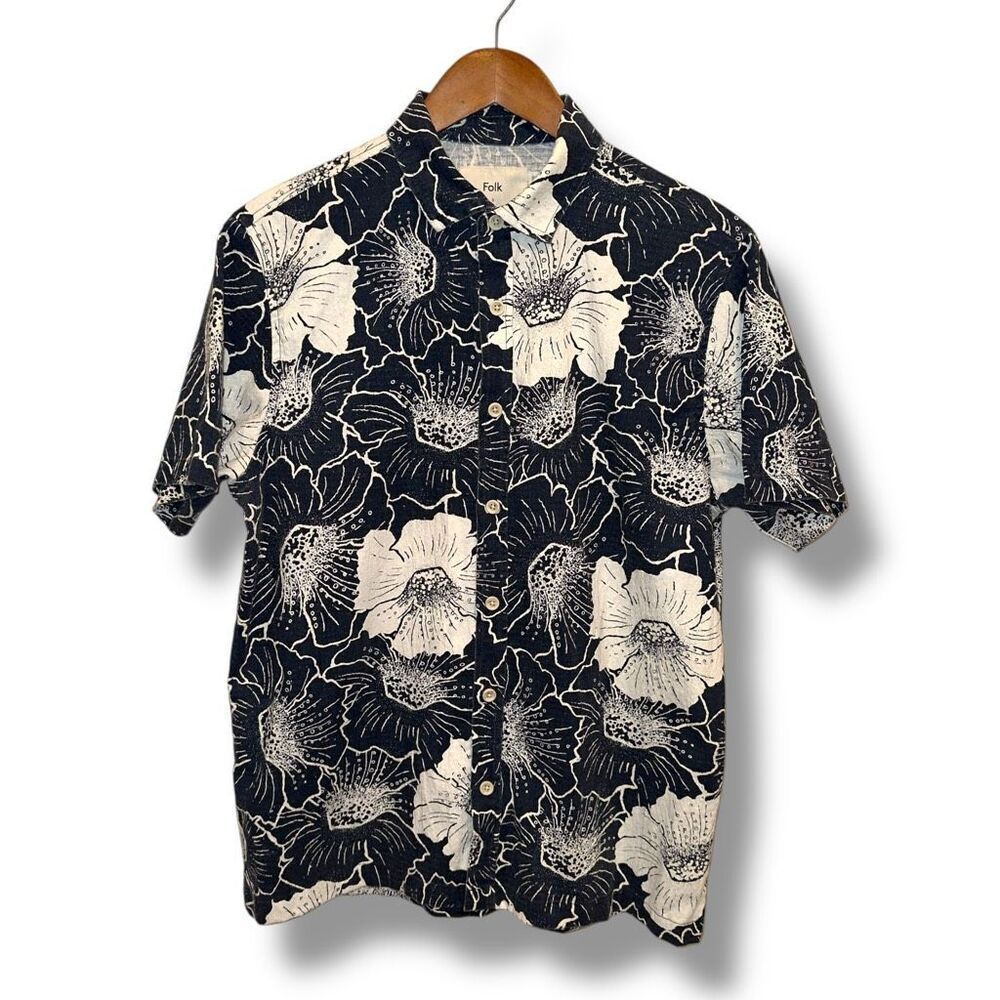 Folk Hawaiian SS BD Camp Shirt Men’s Sz S